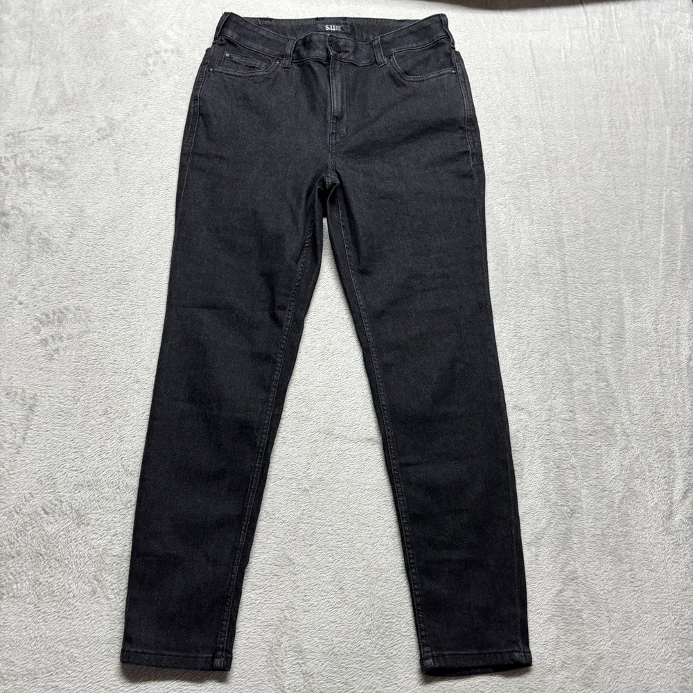 511 Tactical Jeans‎ Womens 12 S Short Britta Slim Denim Washed Black Stretch